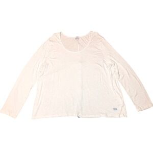 Princess Cruises Womens XL White Slub Knit Long Sleeve Thin Layer Vacation